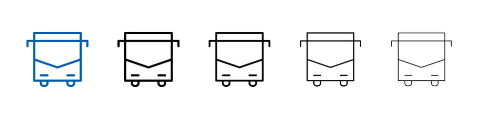 Poster - Bus icon Outline vector logo for web ui