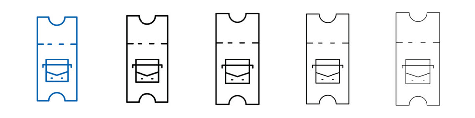 Poster - Bus Ticket icon Outline vector logo for web ui