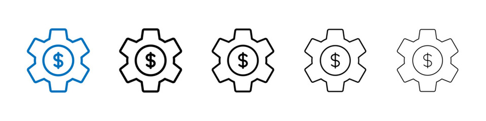 Poster - Business model icon Outline vector logo for web ui