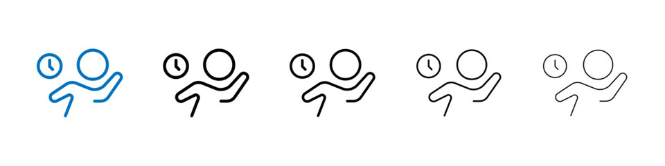 Poster - Busy icon Outline vector logo for web ui