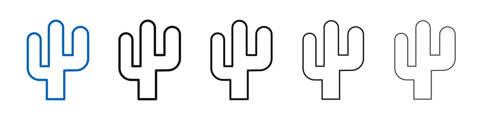 Poster - Cactus icon Outline vector logo for web ui