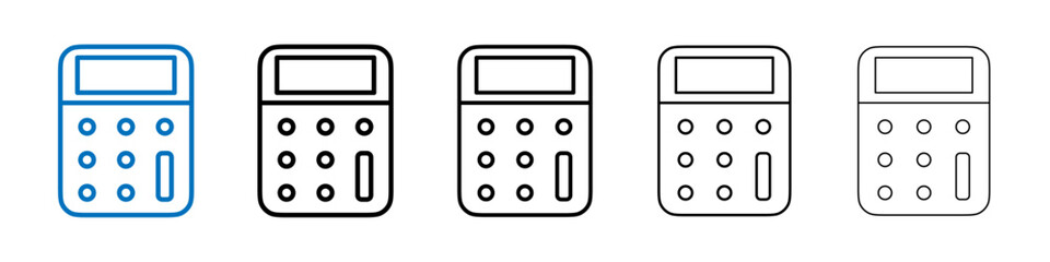 Poster - Calculator icon Outline vector logo for web ui