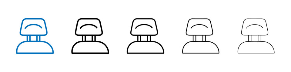 Aufkleber - Car headrest icon Outline vector logo for web ui