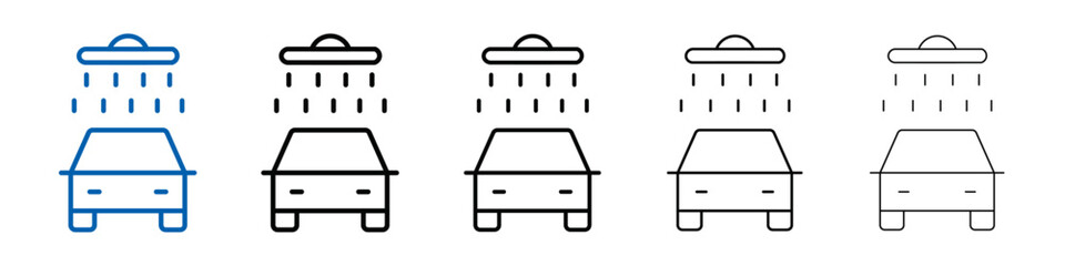 Poster - Car wash shop icon Outline vector logo for web ui