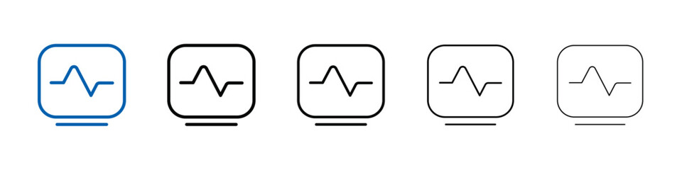 Poster - cardiogram icon Outline vector logo for web ui