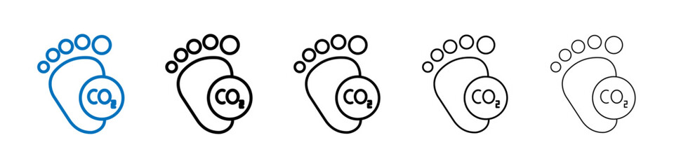 Poster - Carbon footprint icon Outline vector logo for web ui