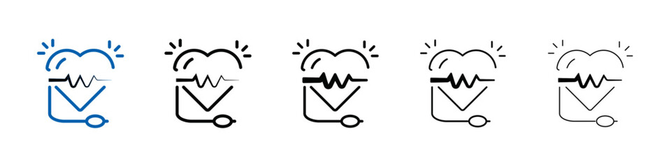 Poster - Cardiology icon Outline vector logo for web ui