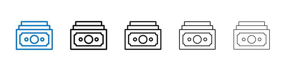 Poster - Cash icon Outline vector logo for web ui