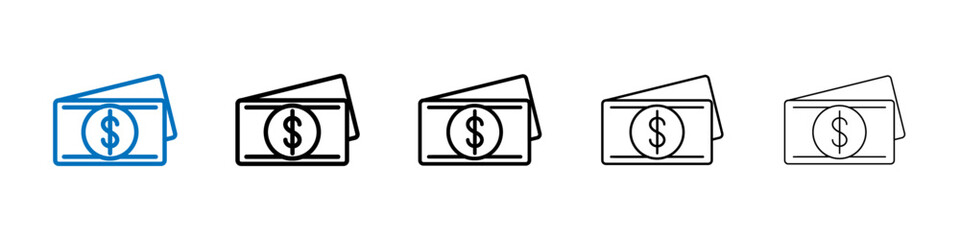 Poster - Cash icon Outline vector logo for web ui
