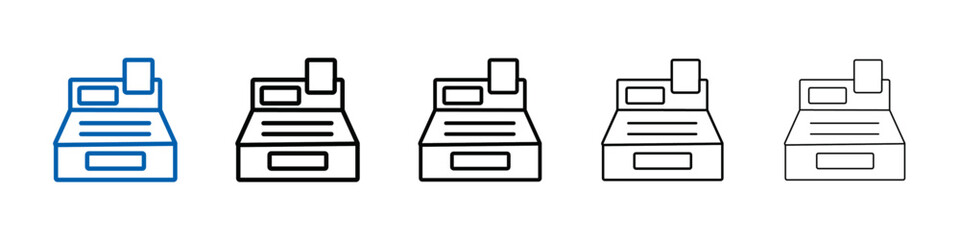 Poster - Cash register icon Outline vector logo for web ui