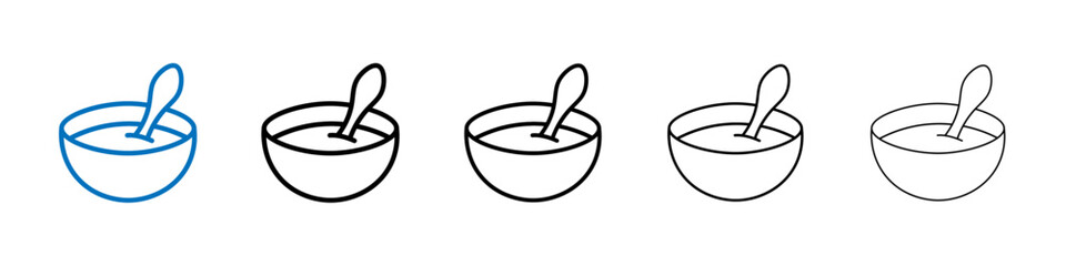 Poster - Cereal icon Outline vector logo for web ui