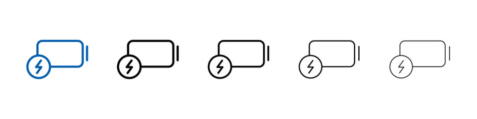 Aufkleber - Charging battery icon Outline vector logo for web ui