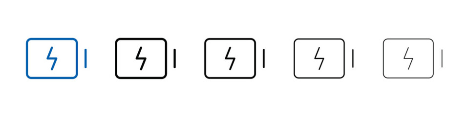Aufkleber - Charging battery icon Outline vector logo for web ui