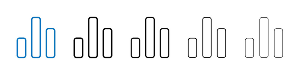Poster - Chart icon Outline vector logo for web ui