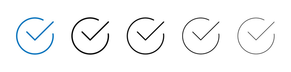 Poster - Check mark icon Outline vector logo for web ui