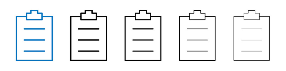 Poster - Clipboard icon Outline vector logo for web ui