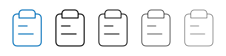 Poster - Clipboard icon Outline vector logo for web ui