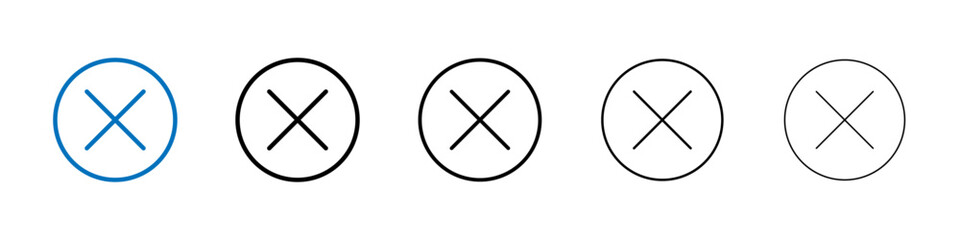 Poster - Close Icon Outline vector logo for web ui