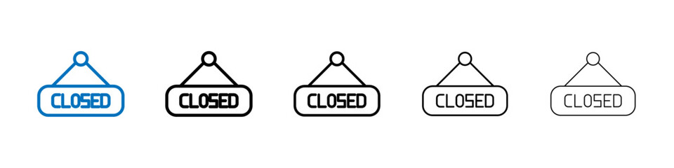 Poster - Closed sign icon Outline vector logo for web ui
