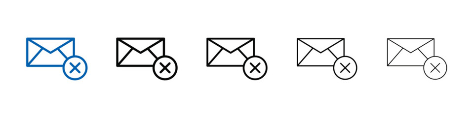 Poster - close mail icon Outline vector logo for web ui