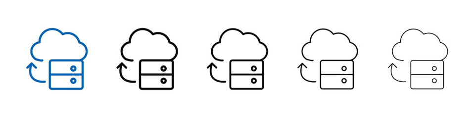 Poster - Cloud database icon Outline vector logo for web ui
