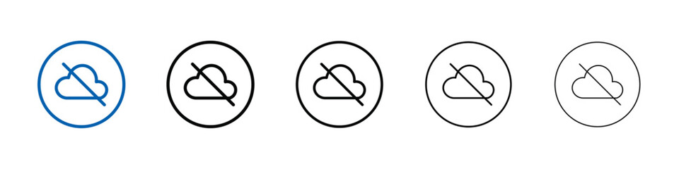 Poster - cloud sync disable icon Outline vector logo for web ui