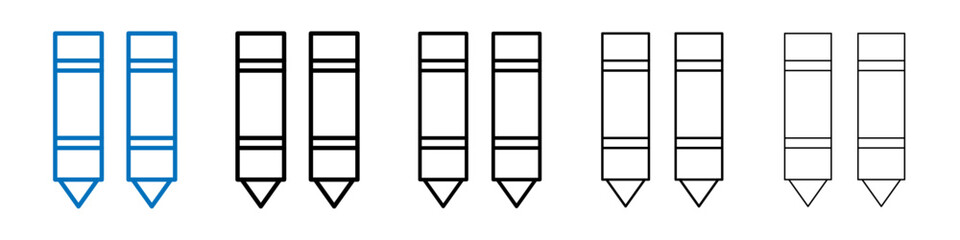 Aufkleber - Crayon icon Outline vector logo for web ui