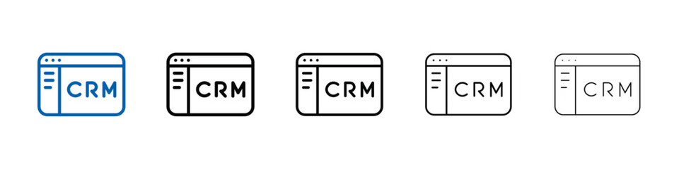 Poster - crm icon Outline vector logo for web ui