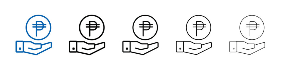 Poster - Cuba peso icon Outline vector logo for web ui