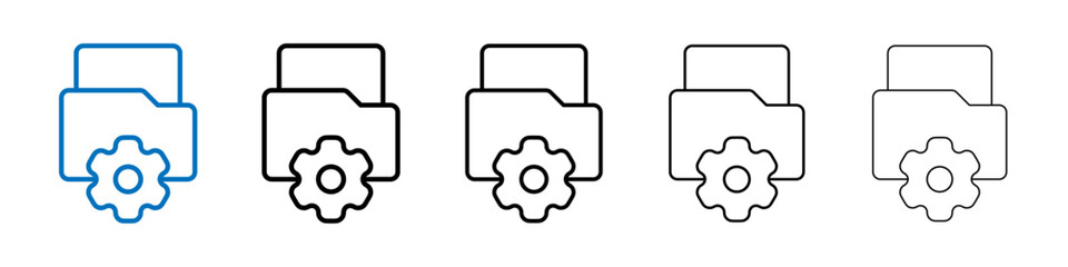 Poster - Data management icon Outline vector logo for web ui