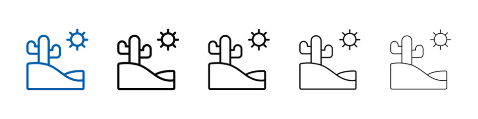 Poster - Desert cactus icon Outline vector logo for web ui
