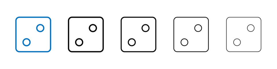 Poster - Dice Icon Outline vector logo for web ui