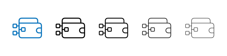 Poster - Digital wallet icon Outline vector logo for web ui