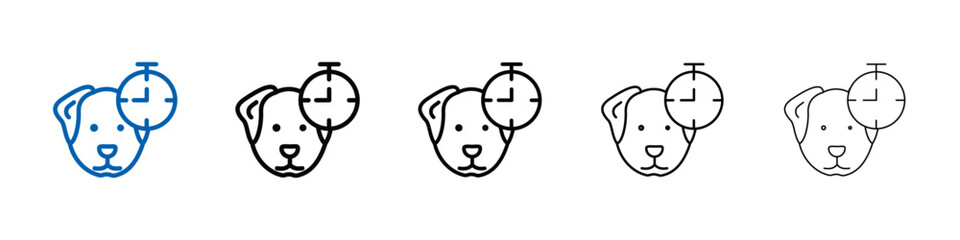 Poster - Dog competition icon Outline vector logo for web ui