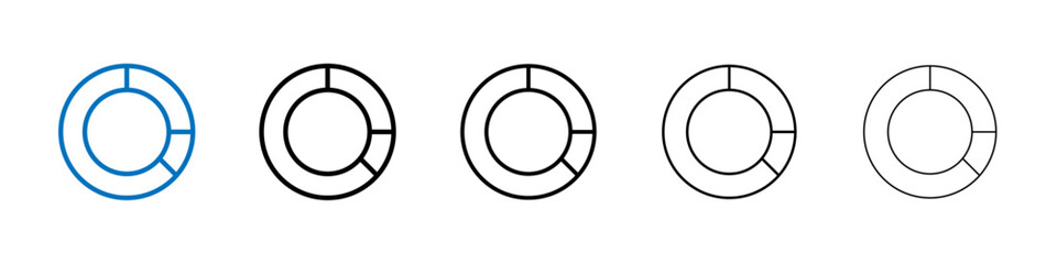 Poster - Donut chart icon Outline vector logo for web ui