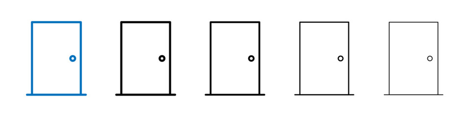 Poster - Door icon Outline vector logo for web ui
