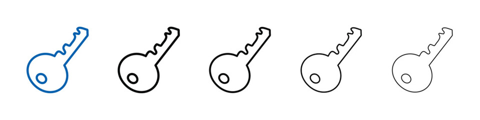 Aufkleber - Door key icon Outline vector logo for web ui