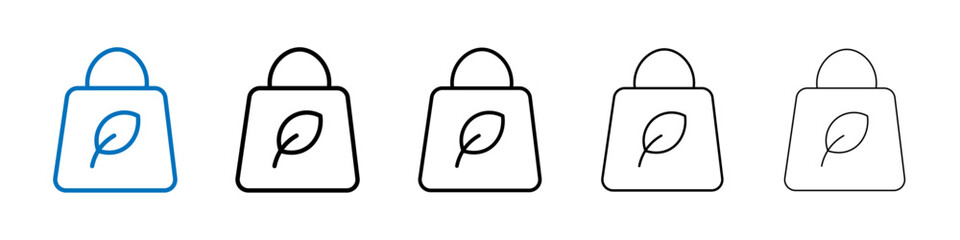 Aufkleber - Eco bag icon Outline vector logo for web ui