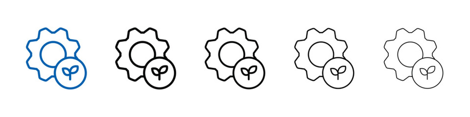 Poster - Eco industry icon Outline vector logo for web ui