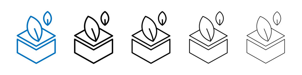 Poster - Eco packaging icon Outline vector logo for web ui