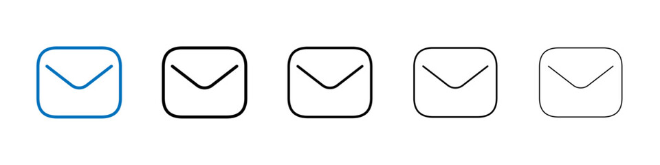 Poster - Email button icon Outline vector logo for web ui