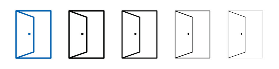 Poster - Entrance door icon Outline vector logo for web ui
