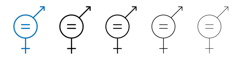 Poster - Equality icon Outline vector logo for web ui