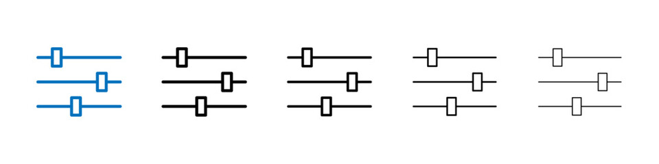Poster - Equalizer icon Outline vector logo for web ui