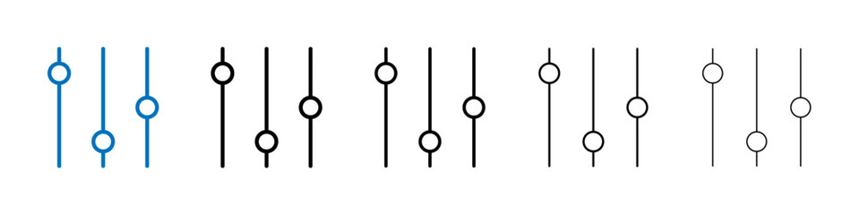 Poster - Equalizer icon Outline vector logo for web ui