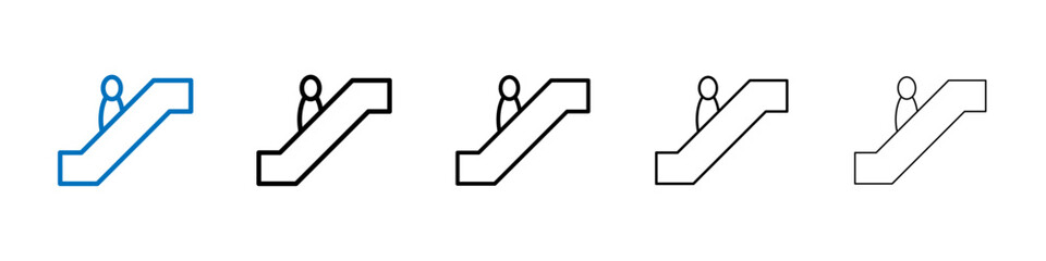 Poster - Escalator icon Outline vector logo for web ui