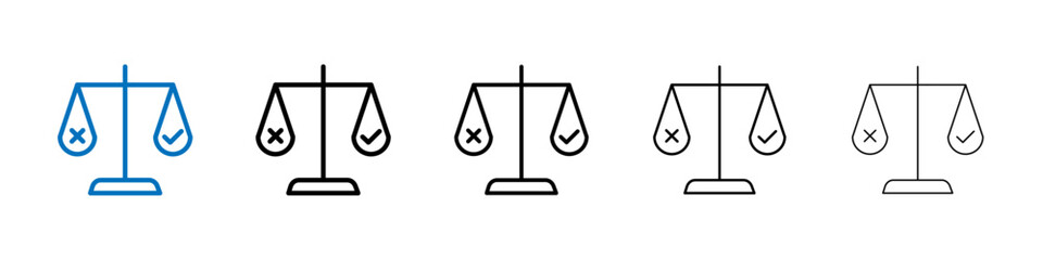 Poster - Ethics icon Outline vector logo for web ui