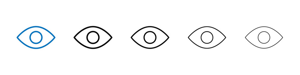 Poster - Eye icon Outline vector logo for web ui