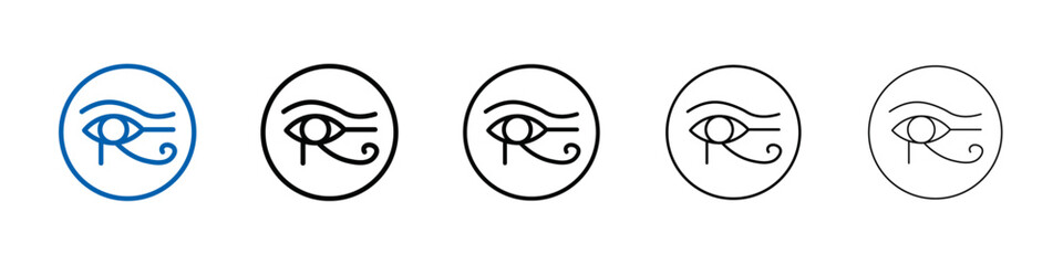 Poster - Eye of Horus Egypt Deity icon Outline vector logo for web ui