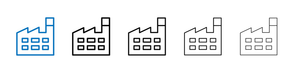 Poster - Factory icon Outline vector logo for web ui